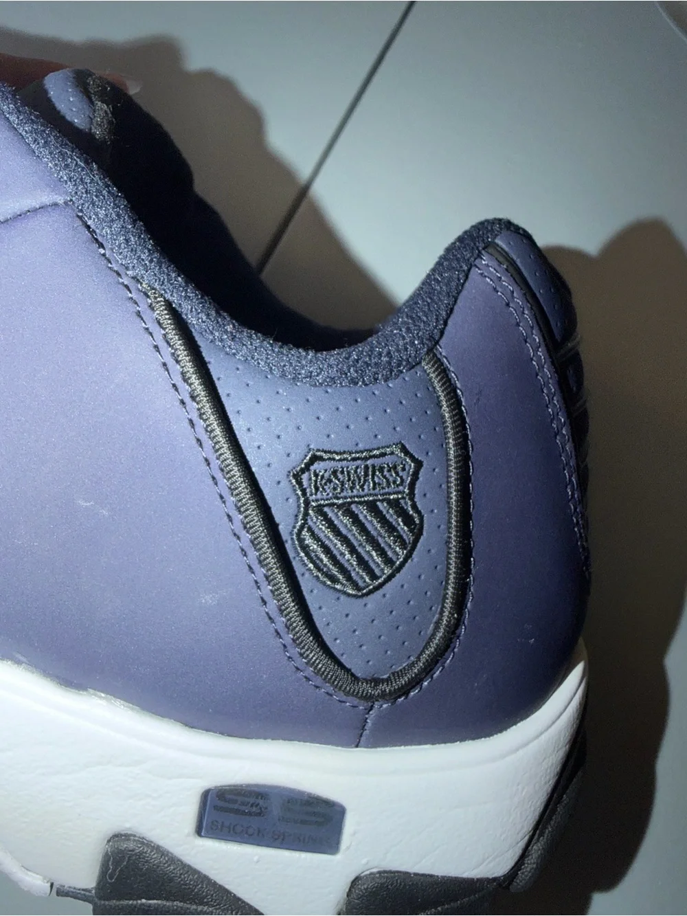 K-Swiss Navy and White Kids Athletic Sneakers